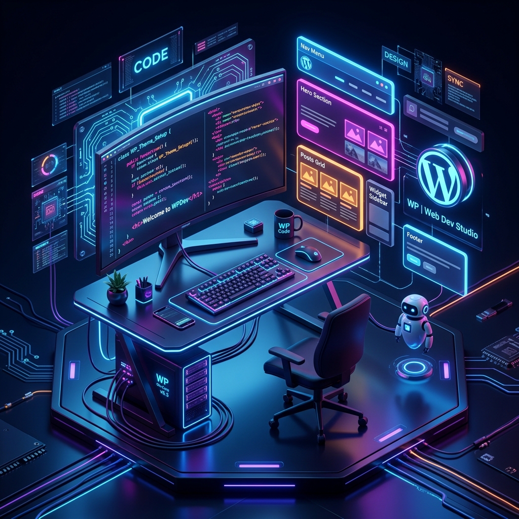 Custom WordPress Web Development Studio illustration